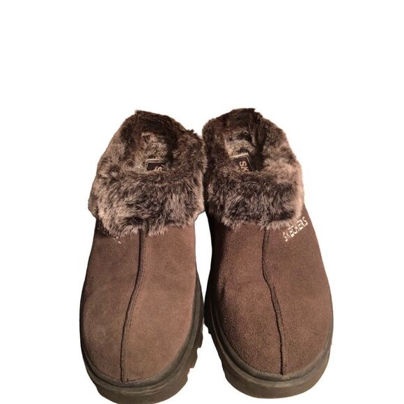 Skechers Shindigs Fortress Women’s Slip On Clog  Slippers Brown Size 7 - Picture 2 of 7